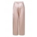 Women Solid Simple European Commute Smooth Pants with Pleats